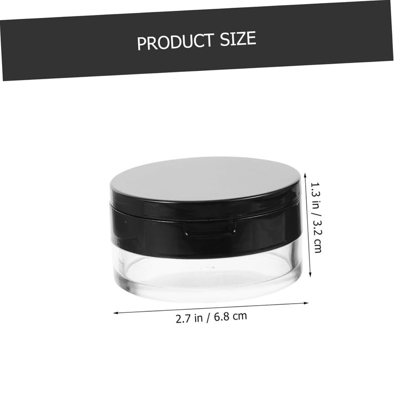 2Pcs Refillable Loose Powder Containers With Elastic Net Sifter For Travel Makeup Storage - Image 3